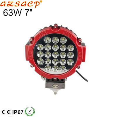 China PC factory direct 7inch 63w high power led driving lights for 12V 24V 4x4 offroad truck for sale