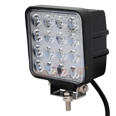 China PMMA factory direct waterproof 12v 4.5inch square 48w led work light led working lights 48watt for sale