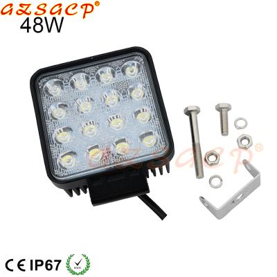 China Wholesale PC 12v 48w square spot off road light led work light auto 12v led driving lights for sale