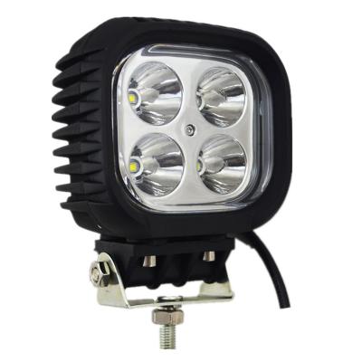 China Super Bright PC Square 12v 4inch 40 Watts Led Work Light 24volt For Trucks for sale