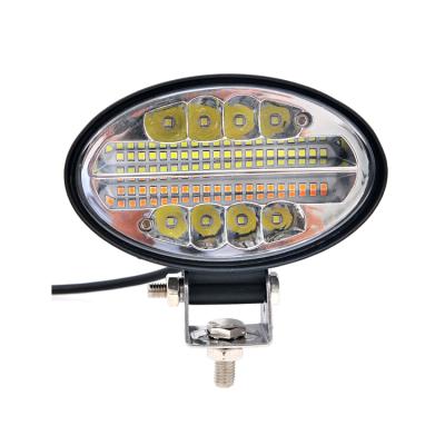 China Oval PMMA Spot Double Color 4.3inch 24w Yellow Led Offroad Work Light Bar for sale