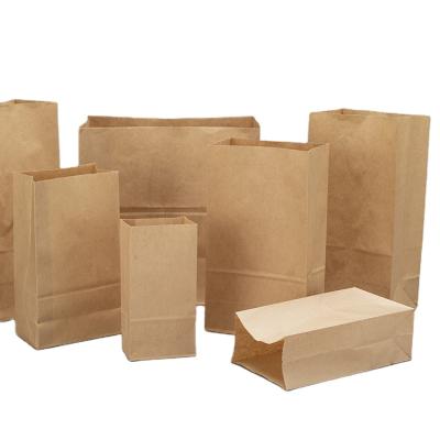 China Customized Printed Food Grade Recyclable Packaging Plain Craft Pouch Brown Kraft Paper Wholesale Cheap Paper Bags for sale