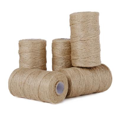 China Convenient 100m/roll Natural Hessian Burlap Twine Twine Hemp Rope Party Wedding Gift Wrapping Ropes Thread DIY Craft Scrapbooking Decor for sale