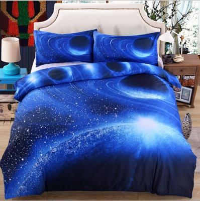 China New Design Galaxy Twill Pattern 3D Printing Fashionable 100% Polyester Bedding Set for sale