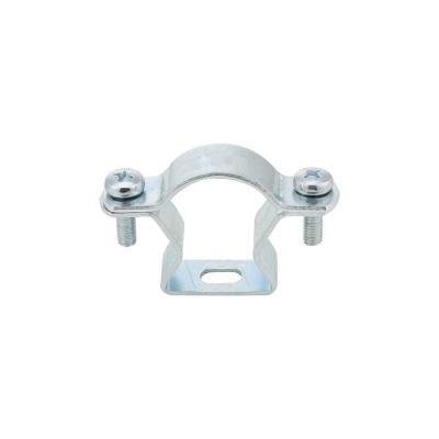 China 19-24 mm Galvanized Steel Pipe Tie Rack Pipe Clip with Quick Lock Galvanized Steel Pipe Clamp Metal Linerless Clamp for sale