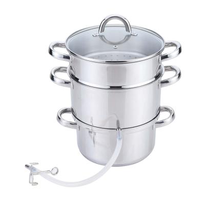 China 6L/8L sustainable cooking pot multi extractor pot set stainless steel cookware fruit juicer steamer for sale