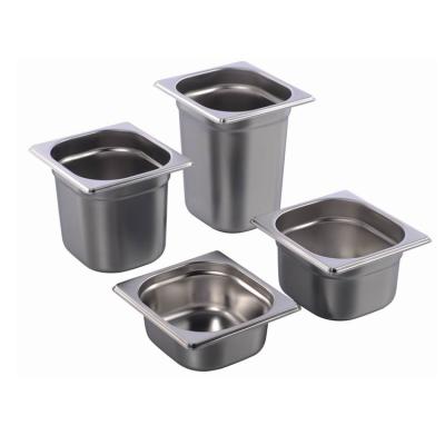 China Disposable American Style 1/6 Size Stainless Steel Food Container 201 Perforated GN Pan for sale