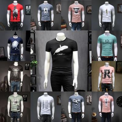 China Anti-wrinkle men's summer wear new 2023 men's t-shirt men's sports stretch short sleeve for sale