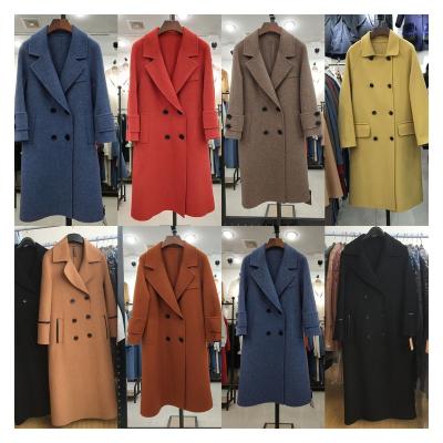 China 2023 Autumn/Winter Solid Color Loose Woolen Coat Women's Mid Length Imitation Fur Coat Loose Plush Coat for sale