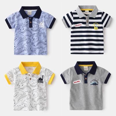 China 2023 new boys short sleeve anti-pilling children's short sleeve polo children's T-shirt soft top for sale