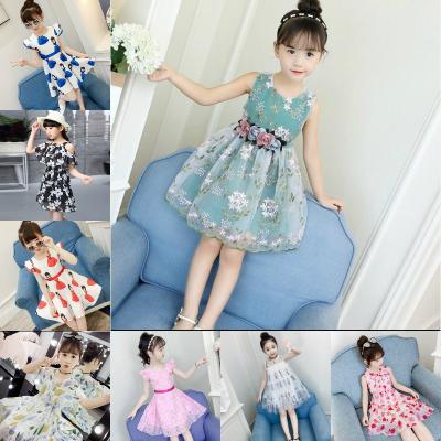 China 2023 New Summer Girls' Dress Breathable Foreign Trade Inventory Children's Little Girls' Dress Wholesale for sale