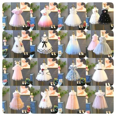 China Korean Princess Dress Cheap Wholesale Fragmented Flower Children's Dress Summer 2024 New Washable Children's Dress for sale