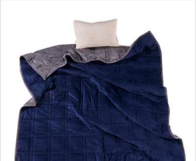 China Hot Sale Fashion Cotton Anti-pilling Glass Beads Weighted Blanket For Bed for sale