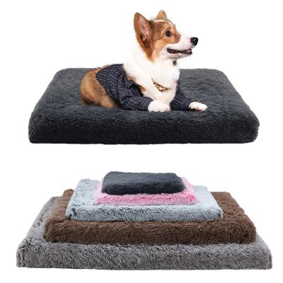 China Factory Wholesale Sofa Removable Bed Pet Supplies Sleep Dog Cat Cushion Pet Bed Deep Travel Plush Square Dog Bed for sale