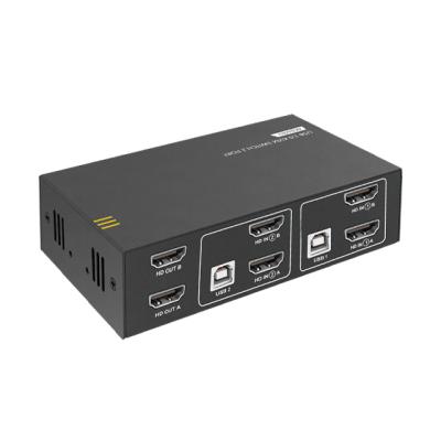 China Hot Selling 2 Monitor Switch Dual Hdmi 4k 60hz Hot Key Hdmi Kvm Left Switch S7220H2 for sale