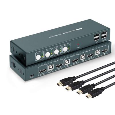 China High Quality High Quality Video EDID Chip Specification Kvm Switch Usb 4 Ports 4K 30Hz Hot Key Switch à venda