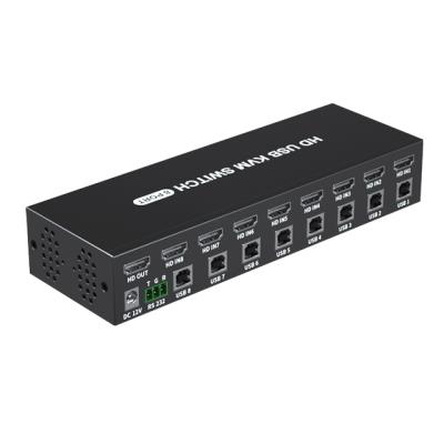 China Hot Selling 3D EDID Hot Key 4K USB HDMI 1.4 KVM Switch 8 KVM Port Switch HDMI zu verkaufen