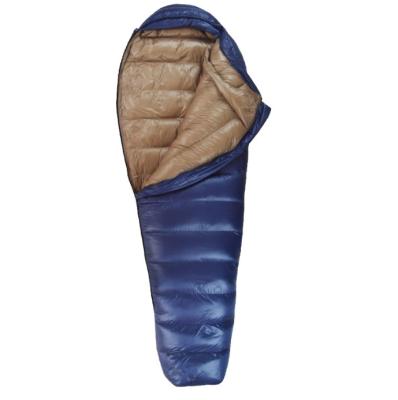 China Envelope Type Portable Waterproof Camping Goose Down Mummy Sleeping Bag In Winter for sale