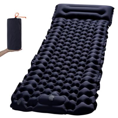 China TPU Massage Foot Step Air Mattress Thickness 8cm Inflatable Sleep Pad Outdoor Air Sleep Pad for sale