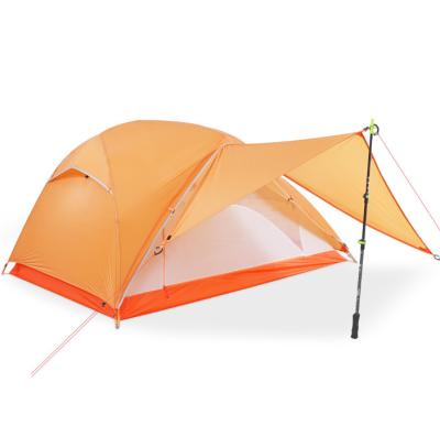 China High Quality Nylon Waterproof Ultralight Outdoor Backpacking Tent 20D Portable 2 Man Tent Straight Tying Type for sale