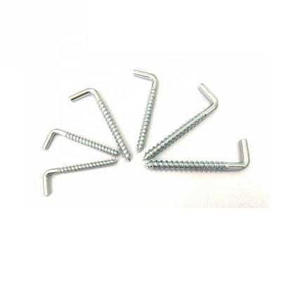 China Round Customized Steel Galvanized L Shaped L Type C Self Tapping Screw Hook Square Cup Hook Screw for sale