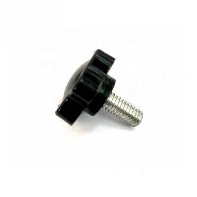 China Pan Black Plastic Star Head Screw Locking Metal Handle Knob Thumb Screw Nut Screws for sale