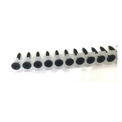 China Flat Household Drywall Steel Black Plastic Assembled Screw Cross Head 3.5X55 Assembled Drywall Screw For Wood for sale