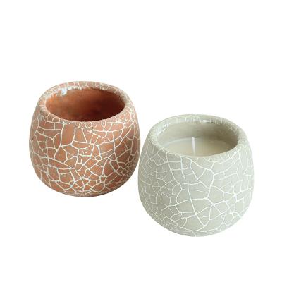 China ECO-frendly Round Shape Wholesale High Quality Empty Cement Candle Container For Home Decor for sale