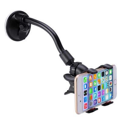 China Long Arm Car Cellphone Holder With 360 Degree Rotation Suction Cup for sale