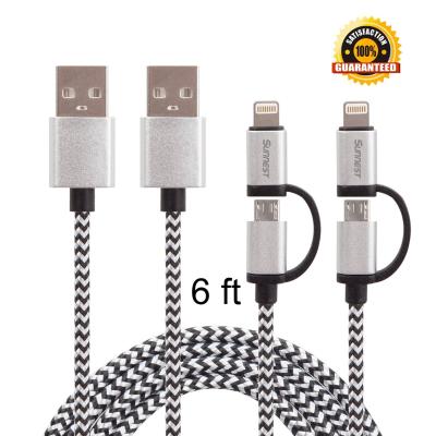 China Relámpago y cables de teléfono micro de la célula del poder de la sincronización y de carga del cable de la carga por USB en venta