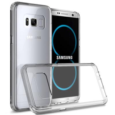 China Hard Clear Back Cover Samsung Cell Phone Cases With Flexible TPU Bumpers Slim for sale