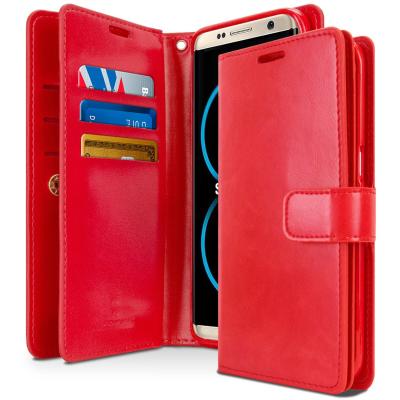 China PU Cell Phone Leather Cases Double Sided Wallet TPU Shockproof Cover for Samsung S8 for sale