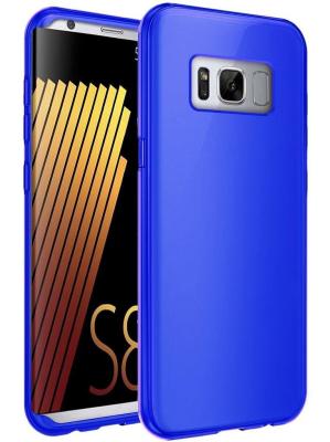 China Lightweight Silicone Protective Samsung Cell Phone Cases Blue TPU Gel Soft Skin for sale