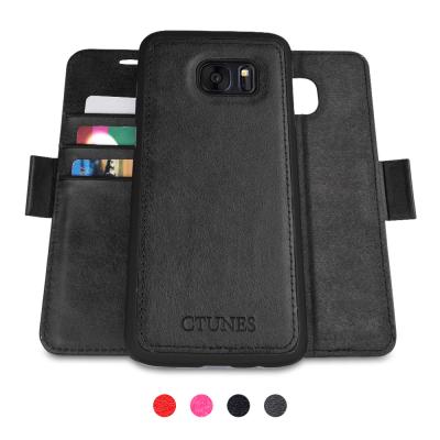 China Samsung S8 Leather Case Folio Style Separate Magnet RFID Blocking Card Slots Holder for sale