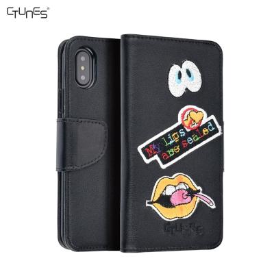 China Iphone X PU Leather Wallet Case for sale