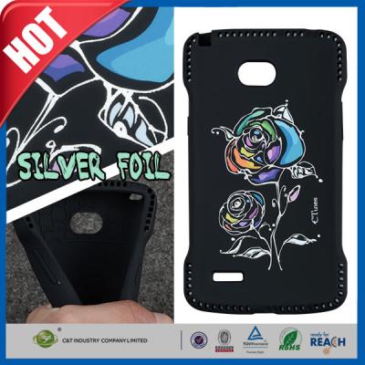 China Boys Cool Black Flower Hybrid TPU Cell Phone Protective Cases For LG L80 for sale