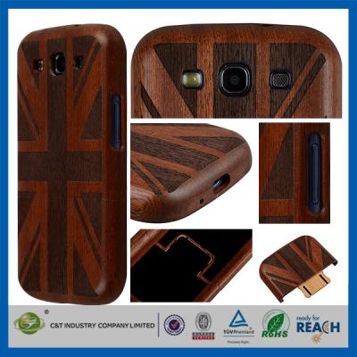 China British Flag bamboo Cell Phone Case , Whatproof Thin Durable Samsung S3 Case for sale