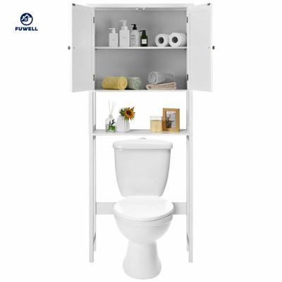 China Sustainable Over The Toilet Bathroom Storage Space Saver With Shelf for sale