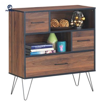 China Sustainable universal sideboard storage cabinet with metal leg and drawers for sale