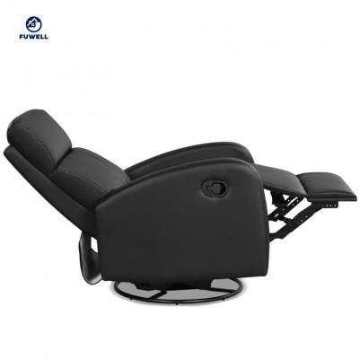 China Adjustable Extended Angle Recliner Chair Swivel Rocker Single Sofa Lounger With Footrest for sale