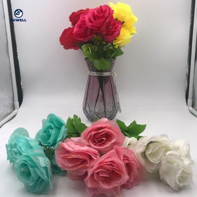 China New FL11758 Home Decoration CLASSIC 5 Branches Colorful Artificial Wholesale Flowers for sale