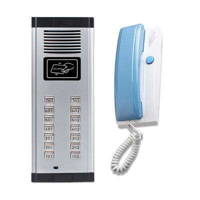 China 2 wire audio doorbell intercom non-visual audio waterproof/waterproof door phone for access control building system for sale