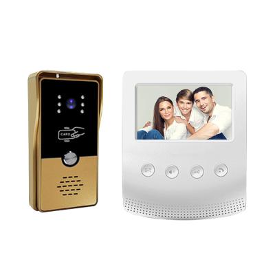 China Built-in camera with 4-wire intercom button and thumb sensor visual intercom is used for villa for sale