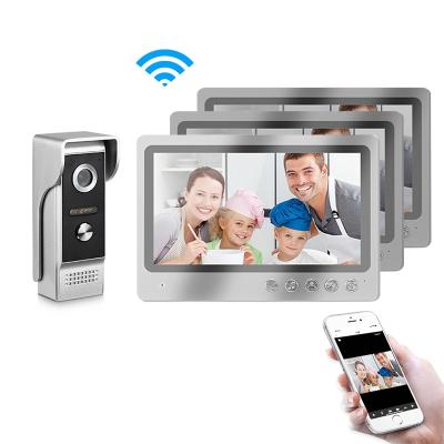 China Built-in Video Intercom 9 Inch Cable Wire Video Door Phone Wifi Camera Doorbell for sale