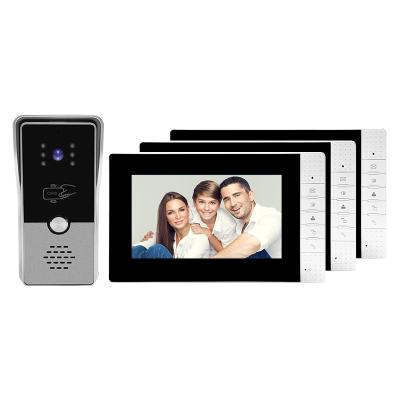 China Home Security System ABE 7 Inch Smart Video Doorbell Intercom 4 Wire Door Phone With Rain Cover 1V 1 Set For Villa Home Security for sale