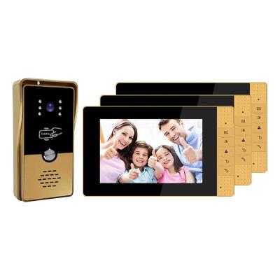 China Gold Smart Home Security System ABE Villa 1V3 Video Intercom Door Phone System Access Control System With Door Open 7