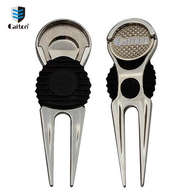 China Sports Caiton Golf Divot Tool OEM Zinc Alloy Golf Pitch Fork From Manufacturer for sale