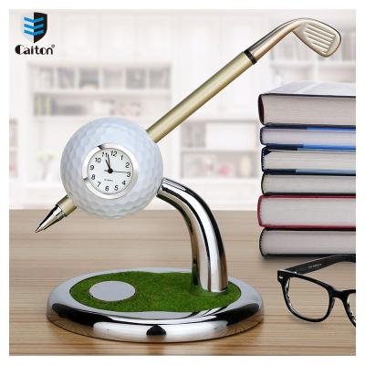 China Golf Event Product Golf Club Style Pen Holder Golf Hot Selling Office Gift for sale