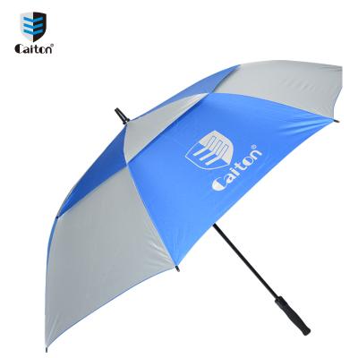 China Cheap Customized Rubber Rain Umbrella/Golf Windproof Umbrella Custom Promotion Double Sides for sale