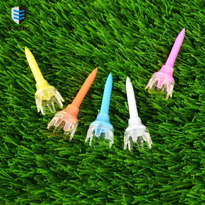 China Goods 5 Customized Grade Top Fork Crown Colorful Plastic Golf Tees For Promotion for sale